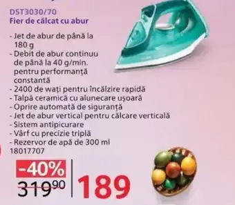 Selgros DST3030/70 Fier de călcat cu abur Ofertă