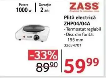 Selgros Plită electrică ZHP04/04A Ofertă