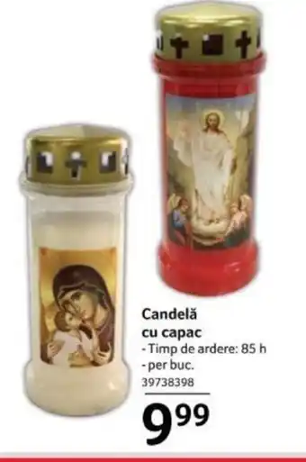 Selgros Candelǎ cu capac Ofertă