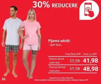 Selgros Pijama adulți Ofertă