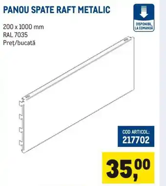 PANOU SPATE RAFT METALIC