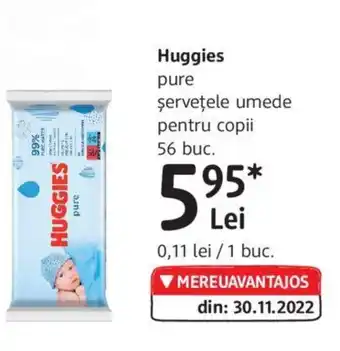 DM Huggies pure şerveţele umede pentru copii Ofertă