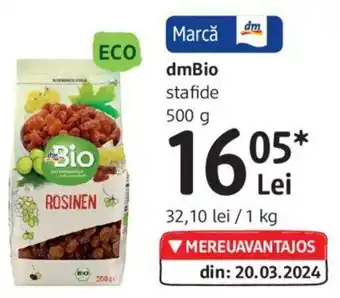 DM dmBio stafide 500 g Ofertă