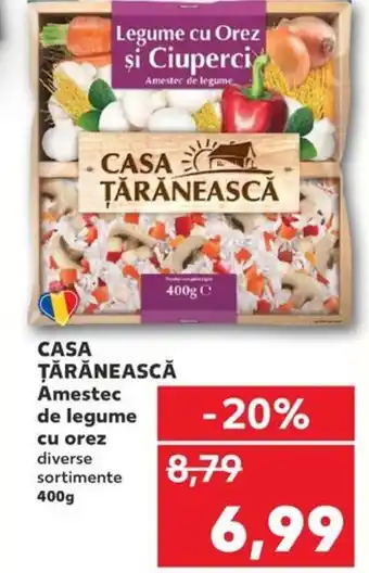 Kaufland CASA ŢĂRĂNEASCĂ Amestec de legume cu orez Ofertă