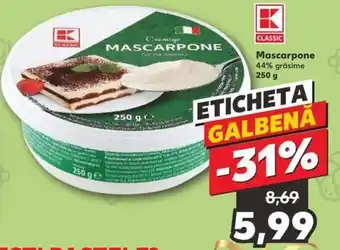 Kaufland Mascarpone 44% grăsime 250 g Ofertă