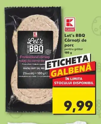 Kaufland Let's BBQ Cârnaţi de porc Ofertă