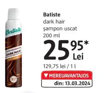 DM Batiste dark hair Şampon uscat 200 ml Ofertă