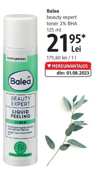 DM Balea beauty expert toner 2% BHA 125 ml Ofertă