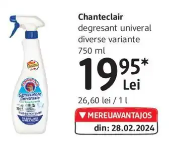 DM Chanteclair degresant univeral diverse variante 750 ml Ofertă