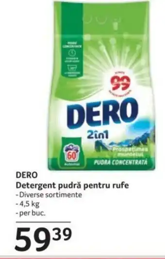 Selgros DERO Detergent pudră pentru rufe Ofertă