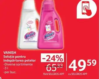 Selgros VANISH Soluţie pentru îndepărtarea petelor Ofertă