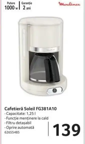 Selgros Cafetieră Soleil FG381A10 Ofertă