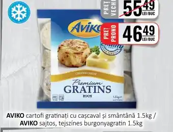 CBA AVIKO cartofi gratinați cu caşcaval și smântână 1.5kg Ofertă