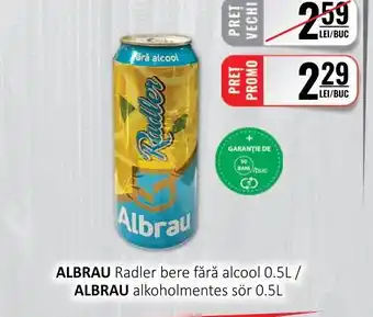 CBA ALBRAU Radler bere fără alcool 0.5L Ofertă