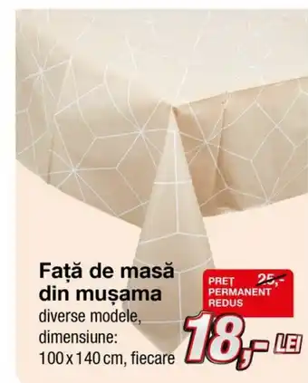 Faţă de masă din muşama