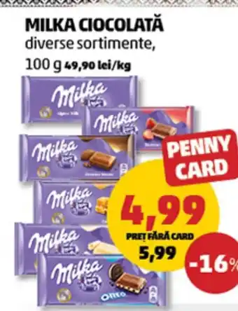 Penny MILKA CIOCOLATĂ Ofertă