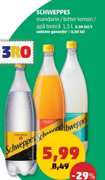 Penny SCHWEPPES 1.5L Ofertă