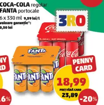 Penny COCA-COLA regular FANTA portocale Ofertă