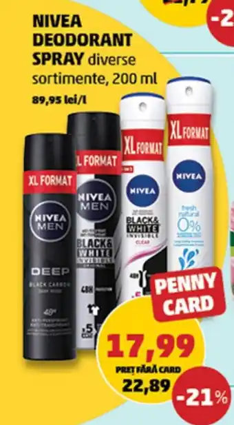 Penny NIVEA DEODORANT SPRAY Ofertă