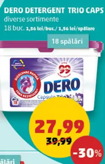 Penny DERO DETERGENT TRIO CAPS Ofertă