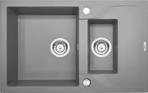 Favi Chiuveta bucatarie compozit doua cuve gri mat Deante Andante Gri mat Ofertă