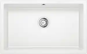 Favi Chiuveta bucatarie compozit sub blat alb mat 80 cm Deante Corda 800x500 mm, Alb mat Ofertă