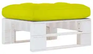 Favi Otoman din paleți de grădină, alb, lemn de pin tratat Ofertă