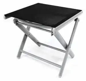 Scaun de grădină din aluminiu - pliabil negru