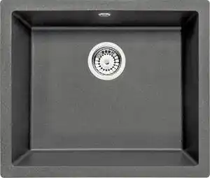 Favi Chiuveta bucatarie compozit sub blat antracit metalic 55 cm Deante Corda 550x460 mm, Antracit metalic Ofertă