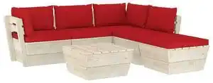 Favi Set mobilier grădină din paleți cu perne, 6 piese, lemn molid Ofertă
