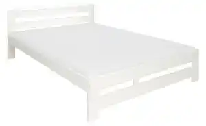 Favi Pat din lemn masiv HEUREKA + saltea din spumă DE LUX 14 cm + somiera GRATUIT, 160x200, alb Ofertă