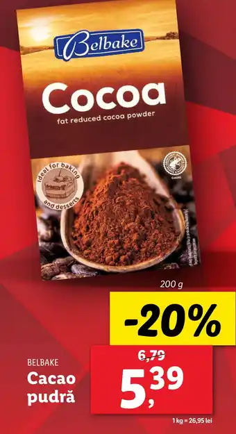 Lidl BELBAKE Cacao pudră Ofertă