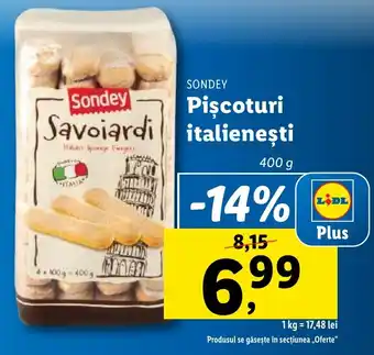 Lidl SONDEY Piscoturi italienești Ofertă