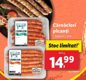 Lidl Cârnǎciori picanţi Ofertă