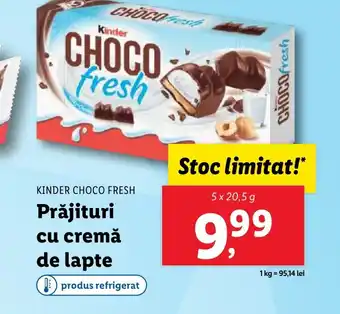 Lidl KINDER CHOCO FRESH Prăjituri cu cremă de lapte Ofertă