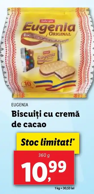 Lidl EUGENIA Biscuiți cu cremă de cacao Ofertă