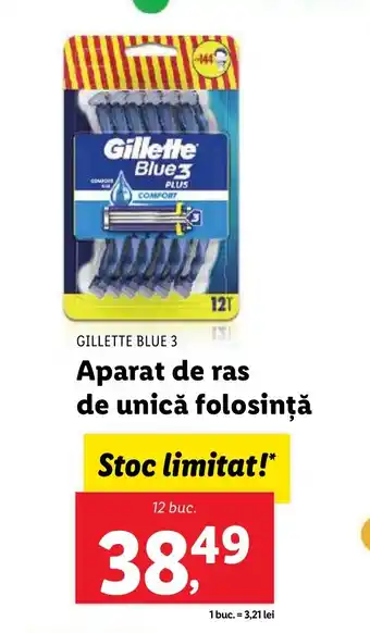 Lidl GILLETTE BLUE 3 Aparat de ras de unică folosință Ofertă