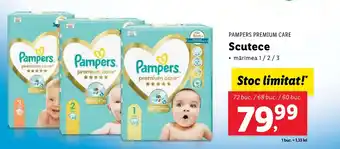 Lidl PAMPERS PREMIUM CARE Scutece Ofertă