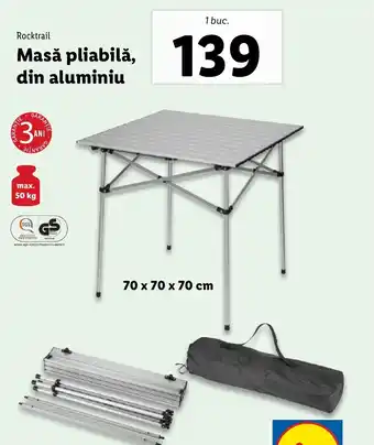 Lidl Rocktrail Masă pliabilă, din aluminiu Ofertă