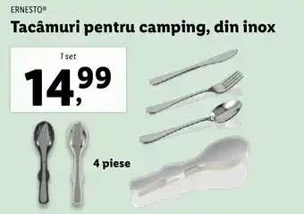 ERNESTO® Tacâmuri pentru camping, din inox