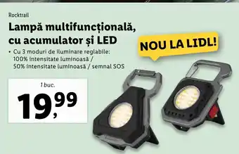 Lidl Rocktrail Lampă multifuncțională, cu acumulator şi LED Ofertă