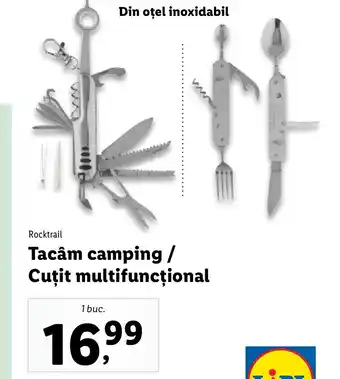 Lidl Rocktrail Tacâm camping / Cuțit multifuncțional Ofertă