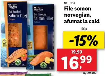 Lidl NAUTICA File somon norvegian, afumat la cald Ofertă