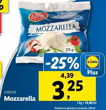 Lidl LOVILIO Mozzarella Ofertă