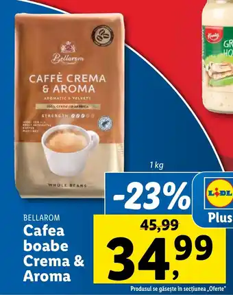 Lidl BELLAROM Cafea boabe Crema & Aroma Ofertă