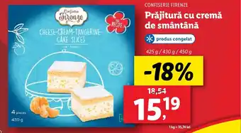 Lidl CONFISERIE FIRENZE Prăjitură cu cremă de smântână Ofertă