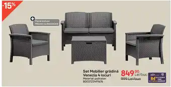 Brico Depôt Set Mobilier grădină Venezia 4 locuri Ofertă