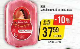 Mega Image SISSI ŞUNCĂ DIN PULPĂ DE PORC, 650G Ofertă