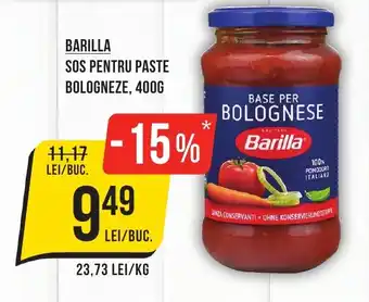 Mega Image BARILLA SOS PENTRU PASTE BOLOGNEZE, 400G Ofertă