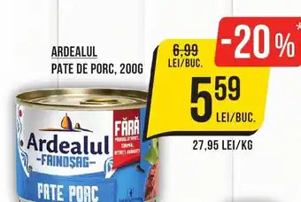 Mega Image ARDEALUL PATE DE PORC, 200G Ofertă